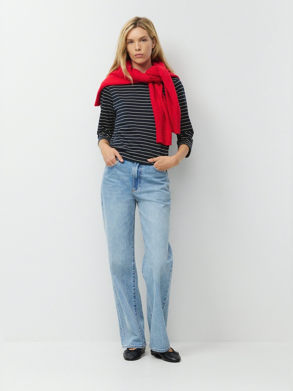 DENIM FORUM the Farrah high rise wide Jean